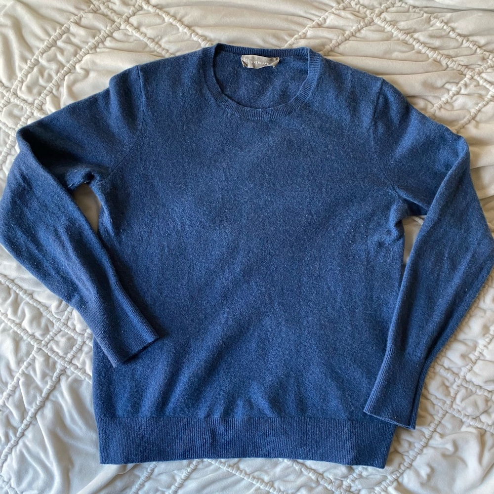 Everlane 100% Blue Cashmere Sweater